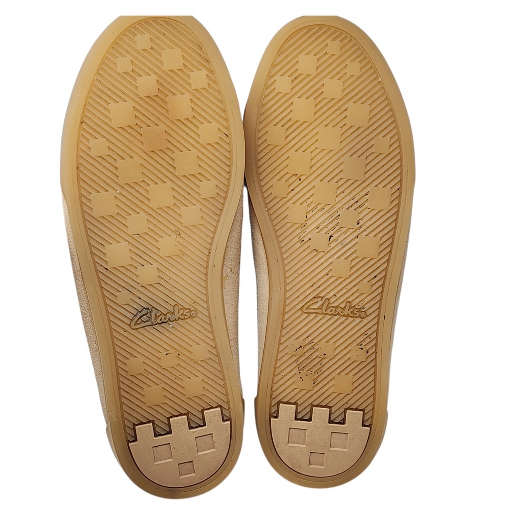Clarks Sneakers 7.5 Women Hidi Holly Gray Suede Nubuck Leather Lace‎ Up Gum Sole - Picture 9 of 13